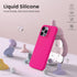 ORNARTO Compatible with iPhone 14 Pro Case 6.1, Slim Liquid Silicone 3 Layers Full Covered Soft Gel Rubber Phone Case Protective Cover with Microf...