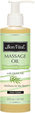 Bon Vital' Therapeutic Touch Massage Oil Made with Olive Oil to Repair Dry Skin & Soothe Sore Muscles, Lightweight Oil Perfect for Any Massage to ...