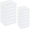 12Pcs Mini Storage Containers, Mixed Sizes Small Rectangular Clear Plastic Storage Containers Box with Hinged Lid for Beads, Organizie Tiny Items,...