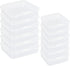 12Pcs Mini Storage Containers, Mixed Sizes Small Rectangular Clear Plastic Storage Containers Box with Hinged Lid for Beads, Organizie Tiny Items,...