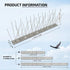 Bird Spike Pigeon Repellent: Bird Spike Deterrent Fence with Stainless Steel Base 3pcs(3.24 feet)...