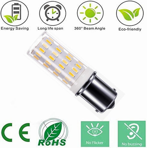 Ba15s 1156 1141 S8 12V-24V Led Bulbs, 5Watt Low Voltage Bayonet Single Contact, 500Lm Warm White 3000K, for RV, Outdoor Landscape Lighting and Cam...
