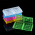 AA AAA Battery Holder, 5 Colors Transparent Hard Plastic Multifunctional Storage Box, Organizer Container for AA AAA Batteries (10PCS Set)...