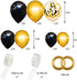RUBFAC 110pcs Black and Gold Balloons Garland Arch Kit with Black Gold Confetti Balloons for Graduation Birthday Wedding Party Decorations...
