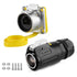 CNLINKO LP-24 RJ45 Connectors, 8P8C Dual Port Connector,Circular Connector for Network Connections, Panel Mount Receptacles Socket IP68 Waterproof...