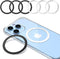 Magnetic Wireless Charging Magsafe Ring-6 PCS,Ultra-Thin(0.4mm) Magsafe Sticker, Compatible with iPhone 15/14/13/12 Series,Samsung Galaxy,Google P...