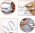 2 PACK Buffet Tongs,Stainless Steel Salad Tongs,Serving Tongs for Home Kitchen,Cake,Bread,Catering,Party,Barbecue,Seafood,Frying(10Inch and 8Inch)...