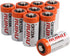 CR123A Lithium Battery, 10 Pack 3V 1500mAh Lithium Manganese Dioxide(Li-MnO2) Battery for Flashlight Alarm Smart Sensor Microphones, Non-Rechargea...
