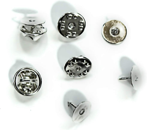 Butterfly Clutch Tie Tacks Pin Backs with Blank Pins for DIY Craft (Silver 100 Pairs)...