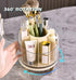 360° Rotating Makeup Organizer, Makeup Brush Holder, Cosmetic Display Case, Lipstick Organizer for Vanity Desk Bathroom Countertop (Orange)...