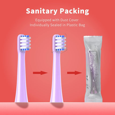 Replacement Toothbrush Heads Compatible with Colgate Hum Connected Smart Battery Toothbrush Refill Head (Purple)...