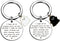 FORUBUS Lovely Black and White Ghost Friends Keyring - I Hope We're Friends Until We Die Keychain for Best Friends - BFF Gift...