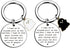 FORUBUS Lovely Black and White Ghost Friends Keyring - I Hope We're Friends Until We Die Keychain for Best Friends - BFF Gift...