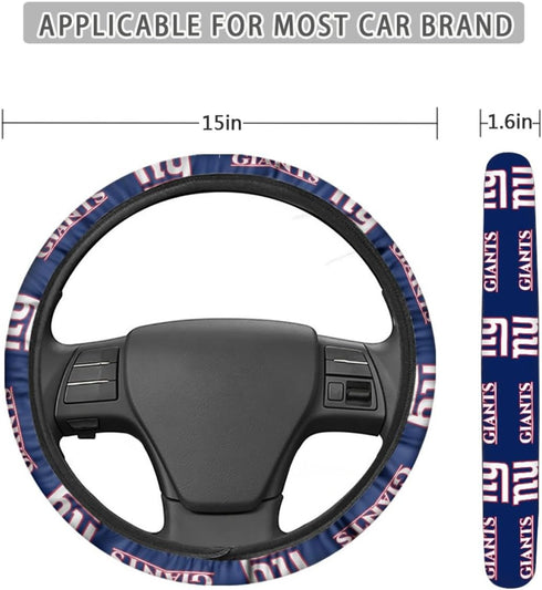 fit Steering Wheel Cover for car SUV Truck,Universal Fit 14-15 Inch for Most for Car Accessories for Sports Fans. (for JR)...