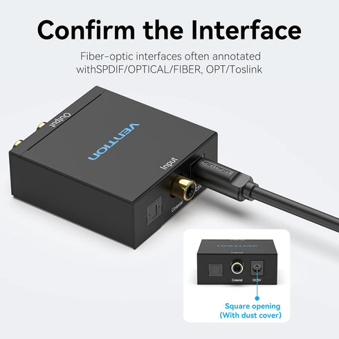 VENTION Digital Optical Audio Cable 16.5ft Fiber Toslink Audio Cord S/PDIF Port for Blu-ray CD DVD, Sound Bar,Smart TV, Home Theater, Xbox, PS4...