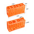 uxcell 4 Way Tube Rack Polypropylene 80-Well Orange for 0.5ml, 1.5ml, 1.8ml, 10ml, 15ml, 50ml...