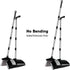 Broom and Dustpan Set for Home, Upright 55" Broom and Dustpan Combo with Long Handle, Lobby Broom Sweeping for House Kitchen Room Office Indoor Fl...