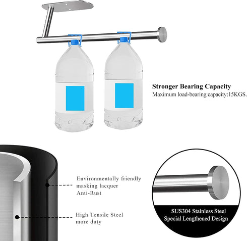 Paper Towel Holder Under Cabinet - Wall Mount Paper Towel Holder Self Adhensive Easy Tear Bathroom Paper Towel Holder Wall Mounted Horizontal or V...