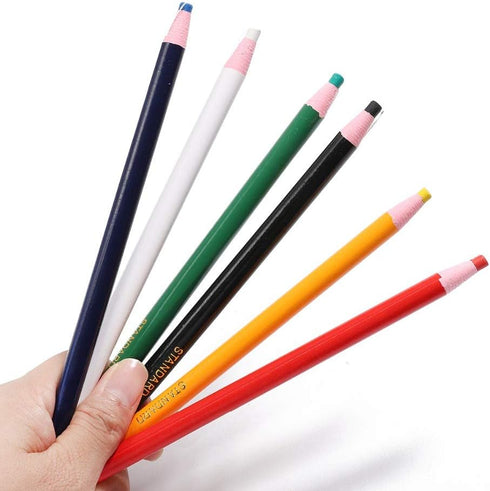 12 Pieces Sewing Mark Pencil Tailor's Marking and Tracing Tools Free Cutting Crayons Sewing Fabric Pencil?6 Colors (6 Colors)...