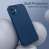 JETech Silicone Case for iPhone 12 Mini 5.4-Inch, Silky-Soft Touch Full-Body Protective Phone Case, Shockproof Cover with Microfiber Lining (Blue ...