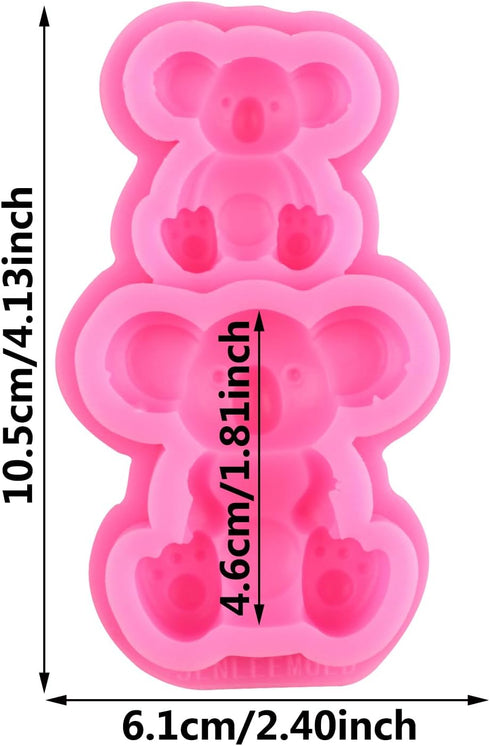 Koala Fondant Mold Animal Silicone Molds for Cake Decoration Cupcake Topper Chocolate Candy Gum Paste Polymer Clay...