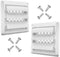 4 Inch White Plastic Louvered Outdoor Vent Cover With Stainless Steel Grille Screen for Dryer, Exhaust Vent cover Widely Used for Dryers and Houses Wall to Keep Rain, Snow, Wind or Birds Pack of 2