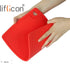 Thick Silicone Cutting Board 12.6'' x 9.1'' Juice Grooves Easy Grip Handle Dishwasher Safe-Red...