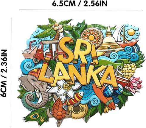 Decorative Sri Lanka Fridge Magnets - Strong Refrigerator Magnets for Magnetic Calendar, Whiteboard, Locker | Cute Small Imanes para Refrigerador...