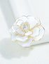 Enamel Camellia Flower Brooch Pin Crystal Blooming Rose Floral Pins Corsage Wedding Party Jewelry for Women...