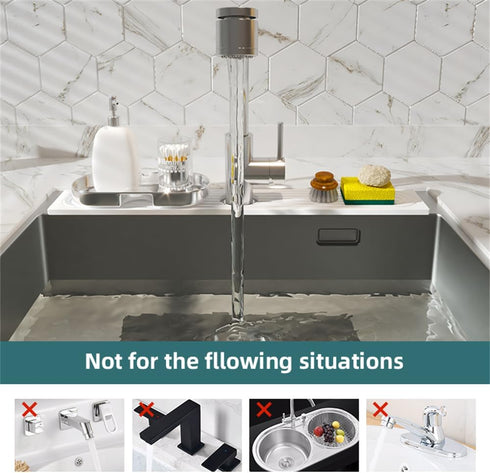 Faucet Mat For Kitchen Sink,Water Absorbing Stone Tray for Sink, Super Absorbent, Kitchen Countertop Bathroom Sink Splashback Drying Mat(white:23....