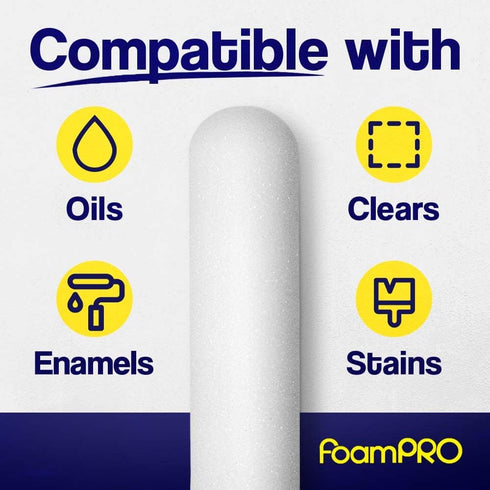 FOAM PRO 176-10 Foam Paint Roller, Pack of 10...