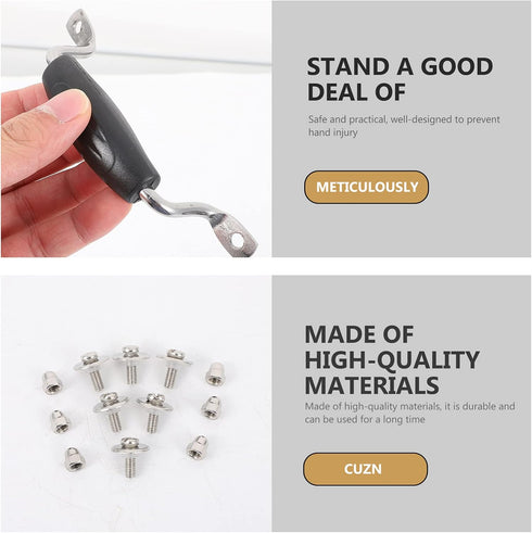 EXCEART Pot Cover Handles Pot Side Handles Replacement Pot Handle Grip Pot Side Handles Kitchen Cookware Supplies (Black) Metal Pot Lid Replacemen...