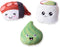 Fringe Studio Plush Dog Toy Set, SUSHIHOLIC, 3 Piece Set, for Small Dogs (289527)...