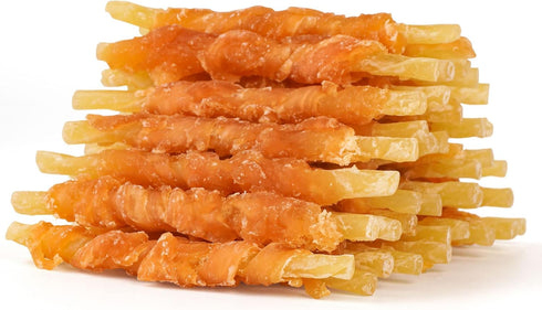 MON2SUN Rawhide Free Dog Treats Chicken Wrapped Cod Sticks for Small Dogs Soft Training Snacks 14.11oz...
