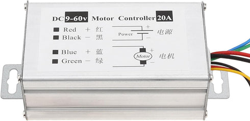 DC Motor Speed Controller, Brush Motor Driver Controls Module DC 9V-60V 20A 1200W Motor Pulse Width Modulator Regulator PWM Monitor Dimmer Motor S...