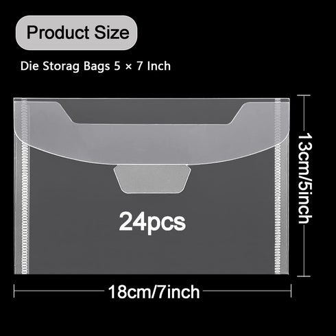 24 Pcs Stamp and Die Storage Pockets, 5×7 Inch Craft Die Storage Envelopes for Die Cut, Die Cut Storage Envelopes Bags...