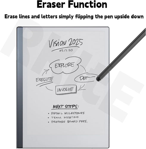 EMR Stylus with Eraser for AMZ Kindle Scribe/Remarkable 2 / BOOX, Kindle Scribe Pen Replacement, Remarkable 2 Pen Replacement with 5 Tips/Nibs...