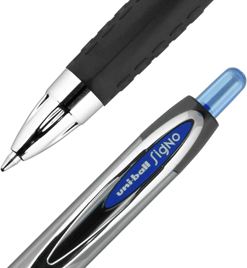 Signo 207 Retractable Gel Pens by Uni, Medium 0.7mm, Includes 4 Black, 3 Blue, 1 Red...