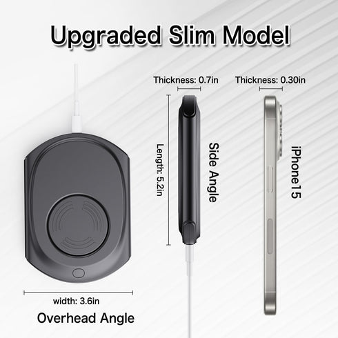 Mouse Jiggler, Ultra Slim, 20dB Quiet & Noiseless, Undetectable Mouse Mover Simulates Realistic Movement, Driver-Free Shaker for Keeping The PC Ac...