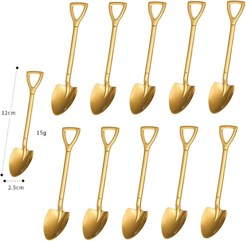 20 Pack Shovel Shape Demitasse Espresso Spoons, 4.7 Inches Stainless Steel Mini Coffee Spoons, Small Spoons for Dessert,Tea, Appetizer, Party Supp...