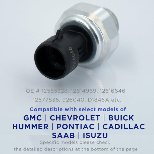 Engine Oil Pressure Sensor, 12677836,12616646,926-040 Oil Sensor Compatible with Chevrolet Silverado | Buick | Cadillac | Hummer | Pontiac | GMC e...