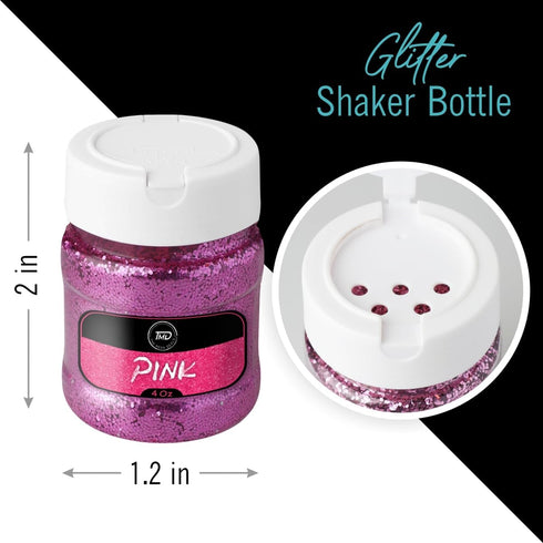 Glitter - Fine Glitter and Modge Podge Set - 5 Colors of 4oz Craft Glitter Shaker Bottles with 8oz Craft Glue Gloss Finish - Great Glitter for Res...