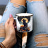 Mystical Black Cat Full Moon Enamel Camp Mug, Fall Halloween Spooky Nature Outdoor Camping Campfire Coffee Cup, Witchy Celestial Autumn Aesthetic ...