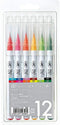 Zig Clean Color Real Brush Markers, Multicolor, 12-Pack (RB600012)...