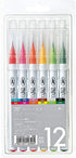 Zig Clean Color Real Brush Markers, Multicolor, 12-Pack (RB600012)...