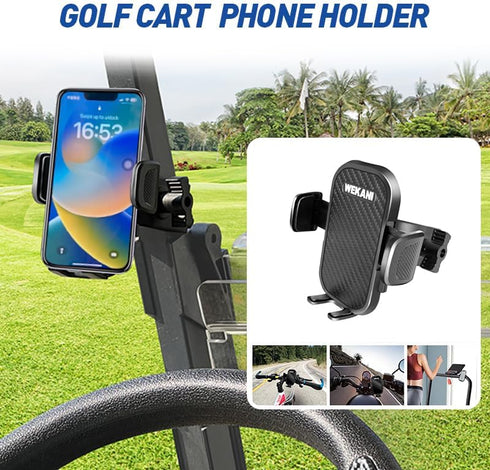 Golf Cart Phone Holder for EZGO/Club Car/Yamaha, Phone Mount for iPhone,Google Pixel, Galaxy,Universal Phone Holder with 360° Rotatable Adjustable...