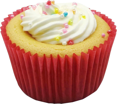 Premium Red Greaseproof Cupcake Liners Muffin Paper Baking Cups Standard Size, 100-Count...