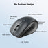 TECKNET Bluetooth Mouse, 4800 DPI Wireless Mouse, 2-Year Battery 6 Adjustable DPI, 6 Buttons Compatible with Laptop/Windows/Computer - Grey...