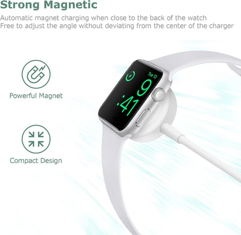 DDUAN Upgrade Watch Charger 5.0 ft /1.5 m for iWatch Portable Wireless Charging Cable Compatible with Apple Watch Series 9/8/7/6/SE/SE2/5/4/3/2/1....