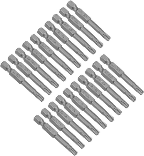 uxcell 20 Pcs T25 Magnetic Torx Screwdriver Bits, 1/4 Inch Hex Shank 2-inch Length S2 Power Tool...